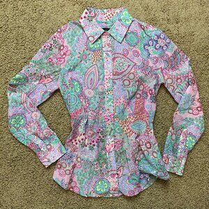 Talbots dreamy paisley poplin shirt